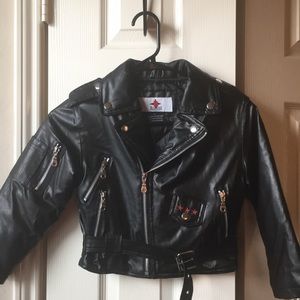 🔮toddlers USA Leather motorcycle jacket
